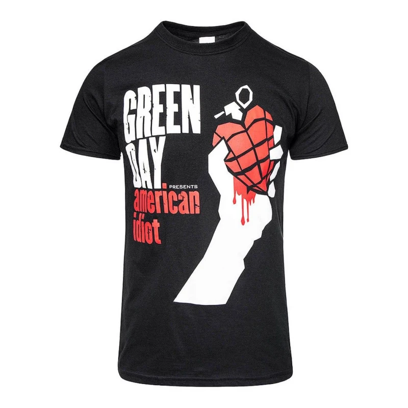 Image of green day Green Day Men American Idiot T-Shirt in Black Size: 2X-large Black XXL Male 5063238419612