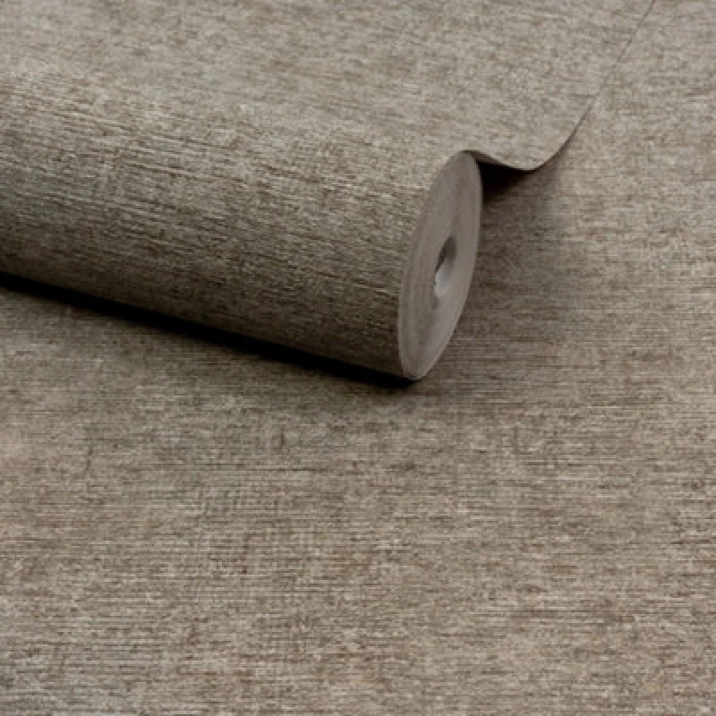 Image of Grandeco Boutique Dakota Natural Texture Luxury Weight Embossed Wallpaper, Deep Neutral Beige