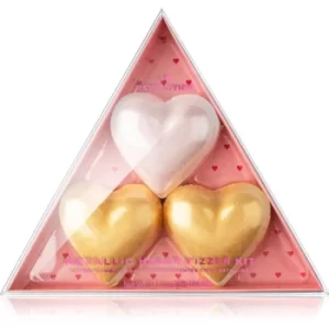 image of I Heart Revolution Fizzer Kit Mettalic Heart Colourful Fizzy Bath Tablets 120 g