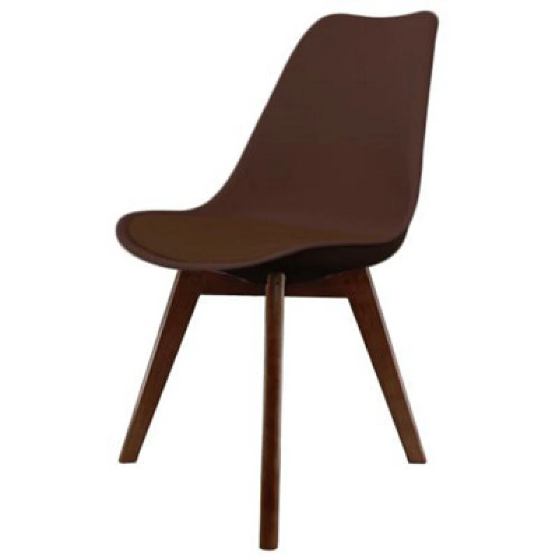 Image of Fusion Living Soho Plastic Dining Chair with Squared Legs
