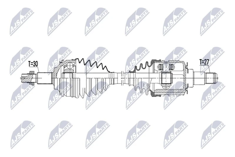 Image of NTY NPW-TY-239 Drive shaft Automatic Transmission, Front Axle Left Drive Shaft (13)