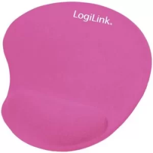 LogiLink ID0027P Mouse pad with wrist rest Ergonomic Pink (W x H x D) 195 x 3 x 230 mm