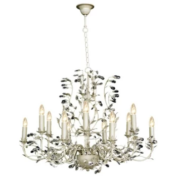 image of Linea Verdace Lighting - Linea Verdace Michelan 12 Light Multi Arm Chandeliers Cream