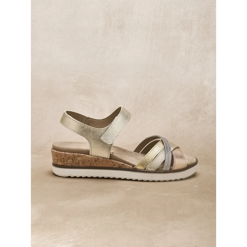 Image of Pediconfort Womens sandals with Velcro straps and removable insole Pediconfort Dore Female 37