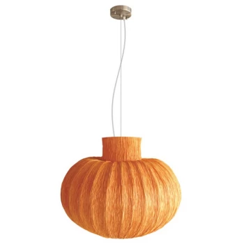 image of Linea Verdace Lighting - Linea Verdace Calvatia Pendant Ceiling Light Orange Silk