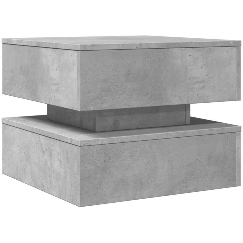 Image of VIDAXL Coffee Table with LED Lights Concrete Grey 50x50x40cm Vidaxl 8721012466265