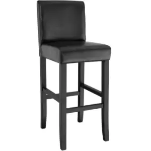 TecTake Breakfast Bar Stool Made Of Artificial Leather - Black