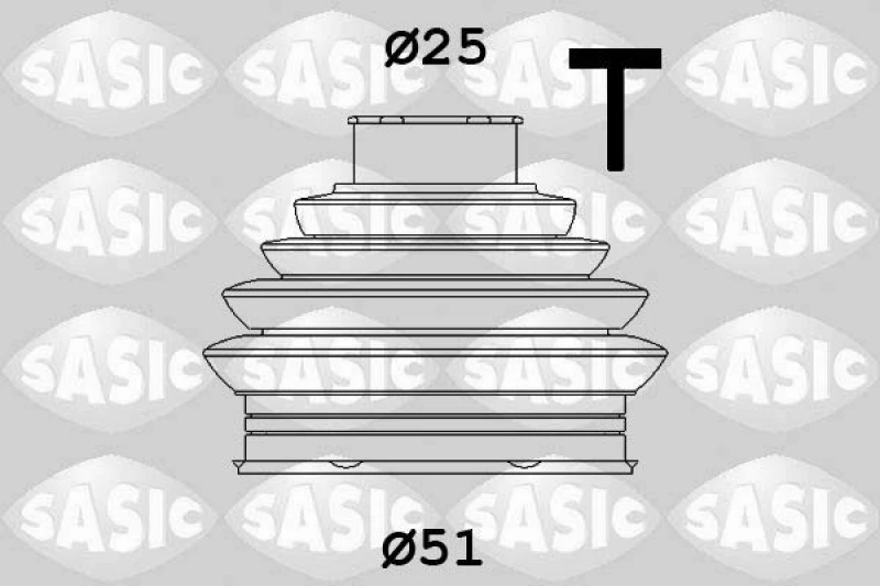 Image of CV boot kit, drive shaft SASIC 1906103