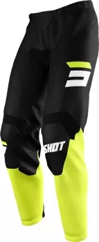 Image of Shot Raw Burst Motocross Pants, black-yellow, Size 36, black-yellow, Size 36