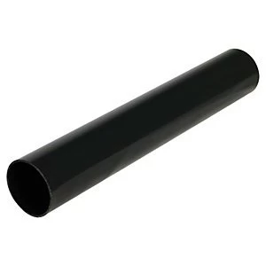 image of Floplast RPM2B Round Miniline Downpipe - Black 50mm x 2m