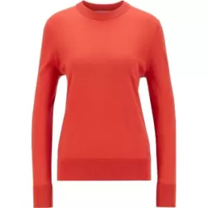 image of Boss Fibinna Crew Neck Sweater - Orange