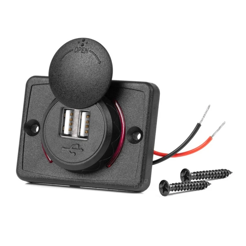 Image of AMiO 04230 Car mobile phone charger with moisture protection, Number of inlets/outlets: 2 Car mobile phone charger (100026)