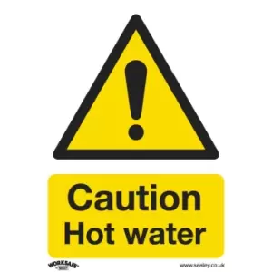 image of Safety Sign - Caution Hot Water - Rigid Plastic