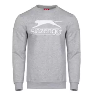 image of Slazenger Large Logo Crew Sweatshirt Mens - Grey