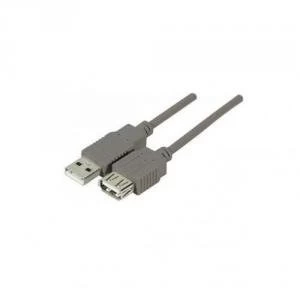 Image of Usb 2.0 A.a M To F Grey Cable 5m
