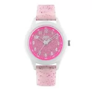 image of Hype Kid's White and Pink Silicone Strap Watch