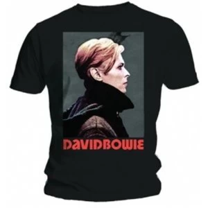 image of David Bowie Low Portrait Mens Black T Shirt: Large