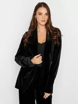 image of Long Tall Sally Velour Jacket - Black, Size 10, Women