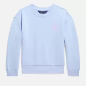 Image of Polo Ralph Lauren Girls Bubble Sweatshirt - Baby Blue - 4 Years