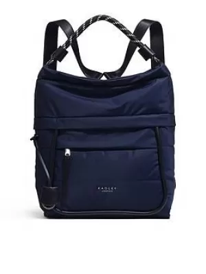 image of Radley Womens Devon Street Large Hobo Backpack - Ink