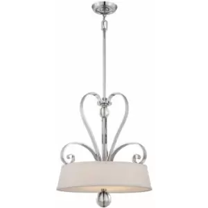 Image of Loops - 4 Bulb Ceiling Pendant Light Fitting Imperial Silver LED E27 60W Bulb