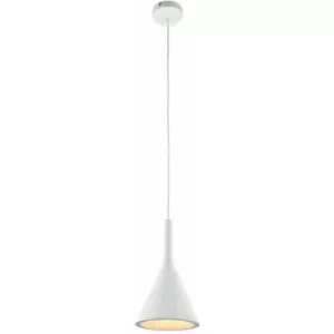 Image of Loops - Ceiling Pendant Light White Plaster & Matt White Paint 40W E14 Dimmable