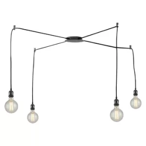Image of GROOVE 4 Light Cluster Pendant Ceiling Light Copper 250cm
