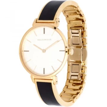 Image of Maya Black & Gold Plain Bangle Watch