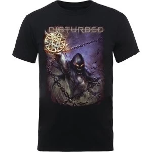 image of Disturbed - Vortex Colours Unisex Large T-Shirt - Black