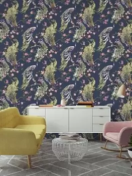 Image of Holden Decor Menali Wallpaper - Navy