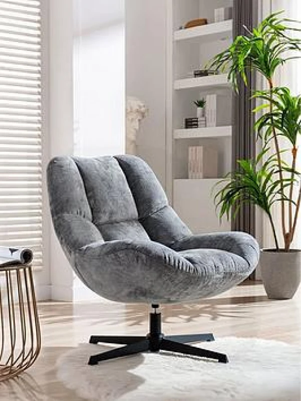 Image of Dorel Silverdale Accent Chair Grey Chenille, Grey 10041178UK
