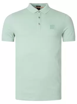 BOSS Logo-patch Cotton Polo Shirt Light Green