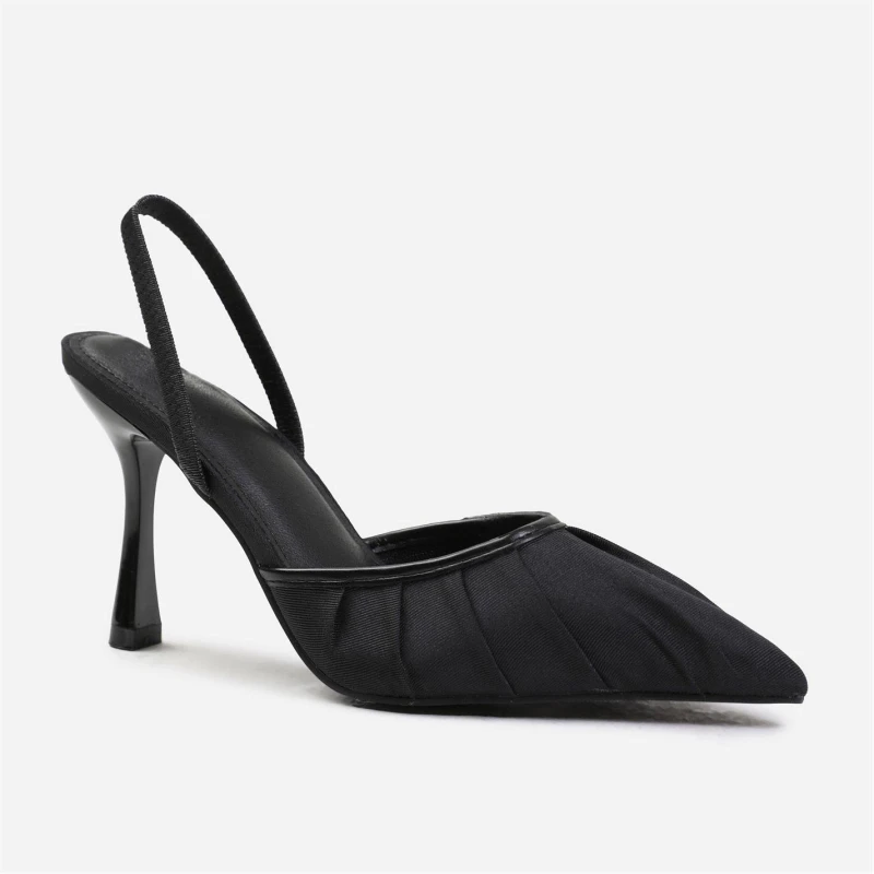 Image of Where's That From 'Minsk' Pointed Toe Heels With Strap Black