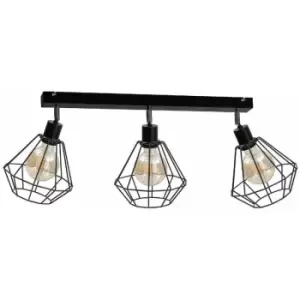 Image of Keter Foskal Ceiling Spotlight Bar Black, 65cm, 3x E27