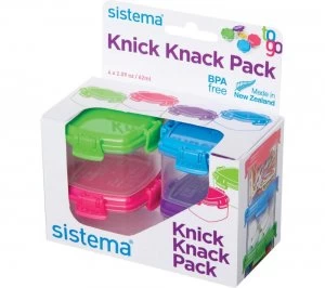 image of Sistema 21127 Knick Knack Square 62ml Boxes Pack of 4