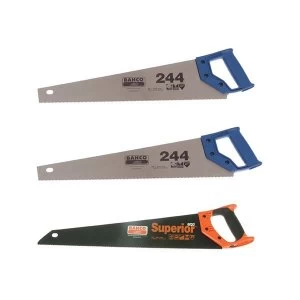 Image of Bahco 2 x 244-20-HP Handsaw 550mm 22" & 1 x 2600-22-XT-HP Handsaw 550mm 22in
