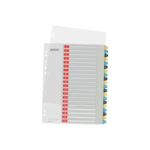 Image of Cosy 1-20 Printable Index, Pp 20 Coloured Tabs Printed 1-20, A4 Maxi Format