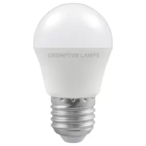 image of Crompton Lamps LED Golfball 5W E27 Dimmable Cool White Opal (40W Eqv)