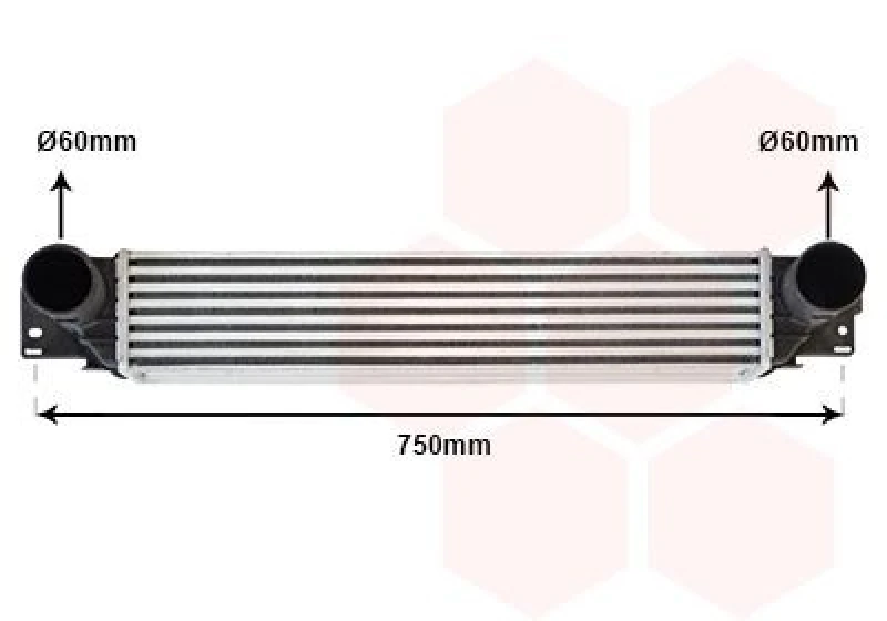 Image of VAN WEZEL Intercooler VAN WEZEL 37004442