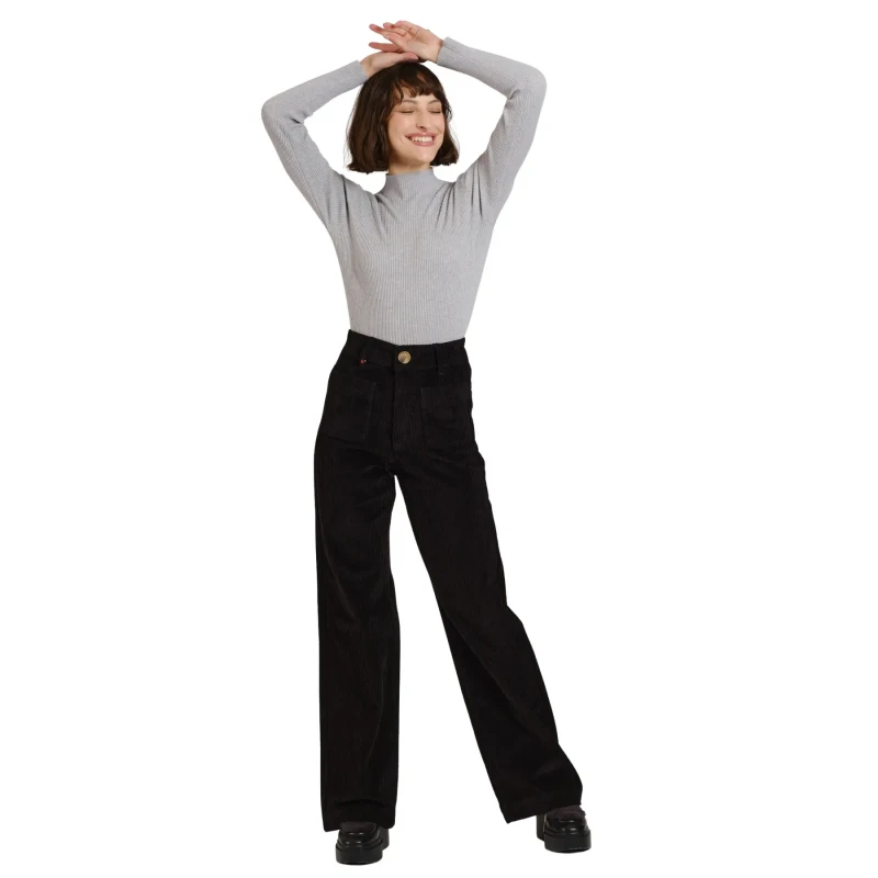 Image of F.A.M. Paris Womens wide-leg jeans F.A.M. Paris Fauve Noir Female XL