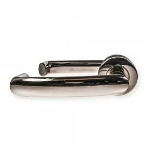 image of LocksOnline Juno Stainless Steel Lever Door Handle on Rose