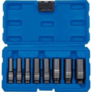 Image of Draper 8 Piece 3/8" Drive Deep Impact Hex Socket Set Metric 3/8"