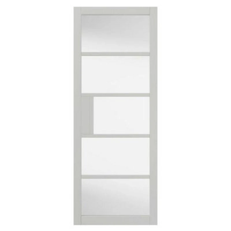 Image of JB Kind Metro Clear Glass Internal Door 35 x 1981 x 610mm in White Mdf UMET20GWH