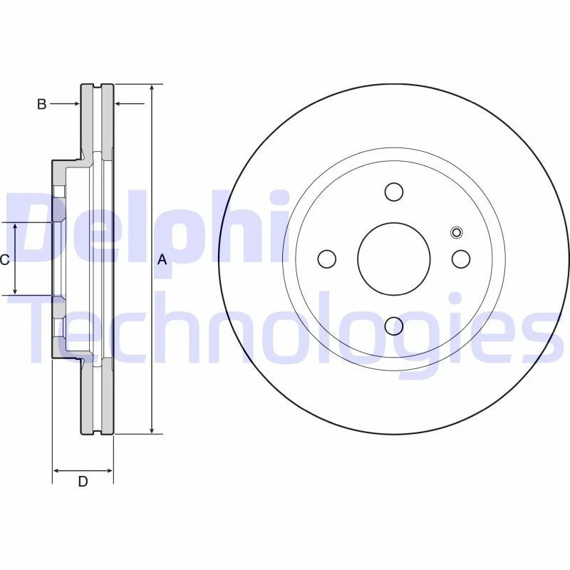 Image of DELPHI Brake disc DELPHI BG4942C