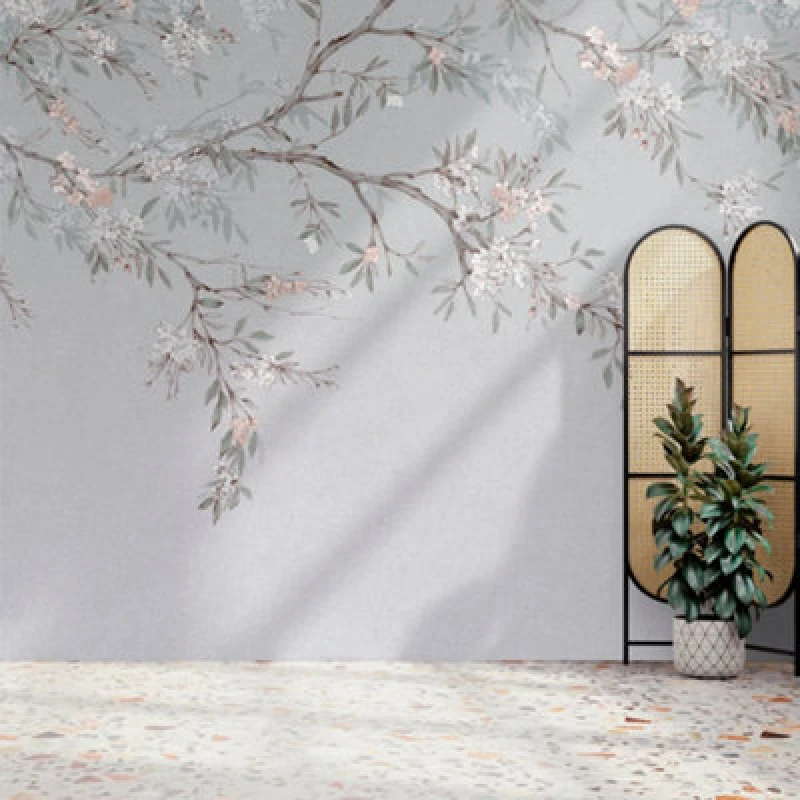 Image of Superfresco Easy Blossom Trail Blue Print To Order Fixed Size Mural