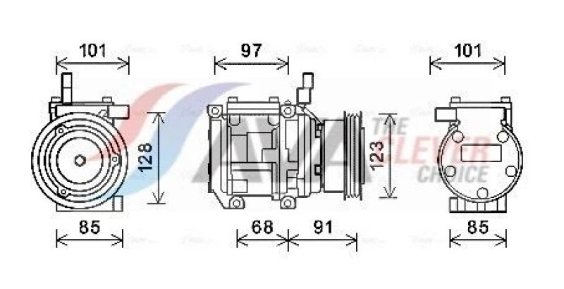 Image of Air conditioning compressor AVA COOLING SYSTEMS KAAK208
