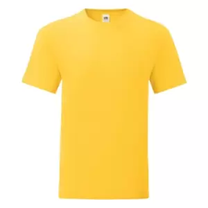 image of Fruit Of The Loom Mens Iconic T-Shirt (Pack Of 5) (XXL) (Sunflower Yellow)