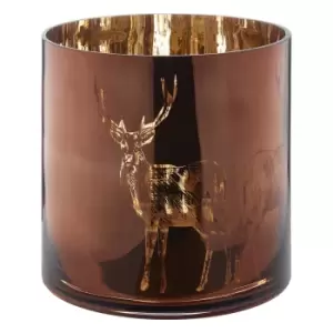 image of 29cm Brown Stag Candle Holder