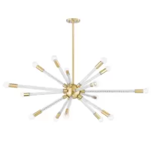 Pippin 15 Light Chandelier Brass, 2700K