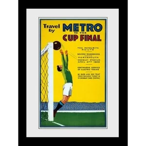 image of Transport For London Metro To The Cup Final 60 x 80 Framed Collector Print